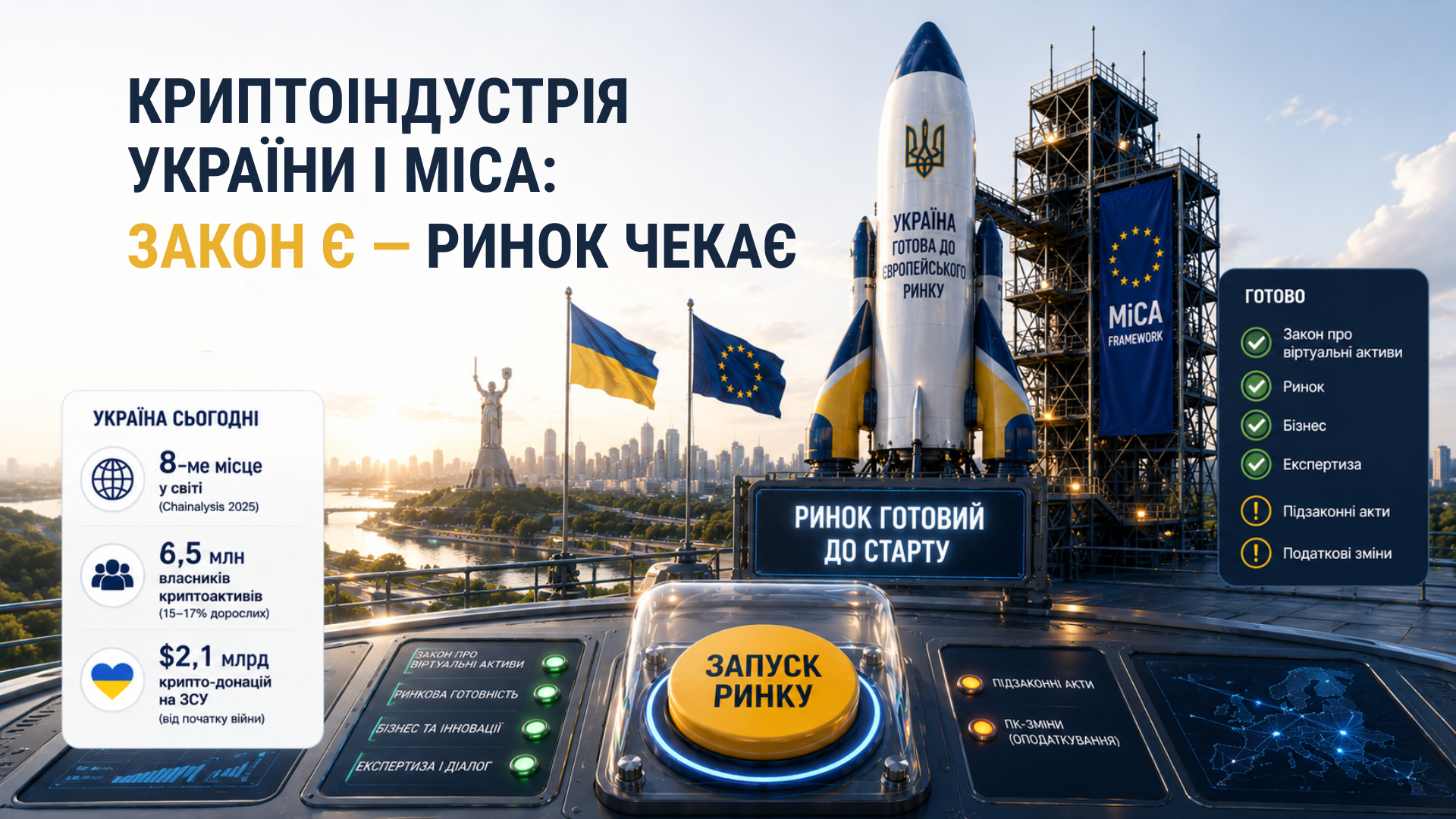 Криптоіндустрія України і MiCA: закон є — ринок чекає